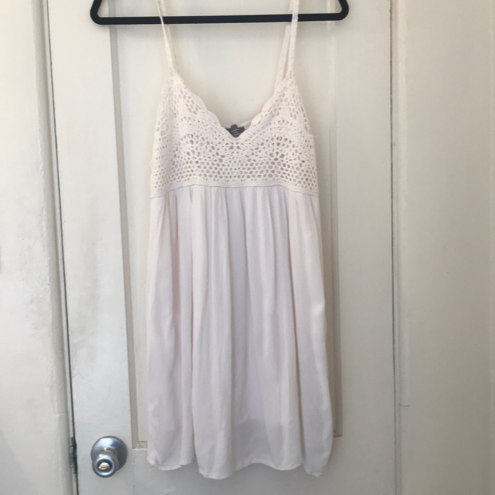Earthbound- Mini - Macrame - White Dress - M -